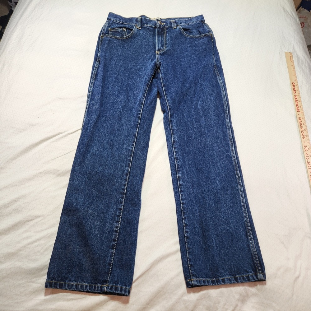 Redhead Mens Size 33x32 Straight Fit Medium Wash Blue Jeans